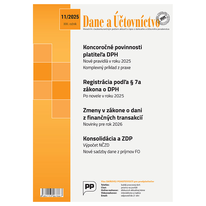 Dane a účtovníctvo 11/2025