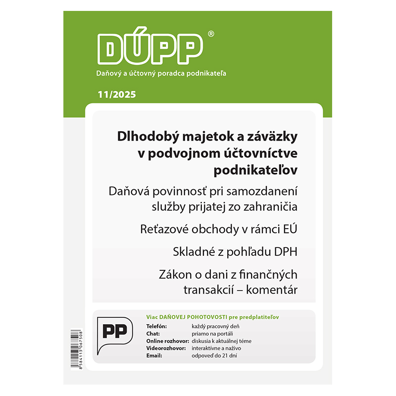 Daňový a účtovný poradca podnikateľa 11/2025