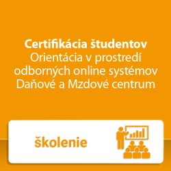 Certifikcia tudentov - orientcia v prostred odbornch online systmov Daov a Mzdov centrum