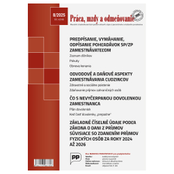 Pr�ca, mzdy a odme�ovanie 8/2025